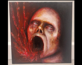 Creepy Gothic Horror Painting: "Drink My Poison" Acrylic Canvas Art