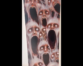 Large Creepy Horror Painting on Canvas: "London Underground"