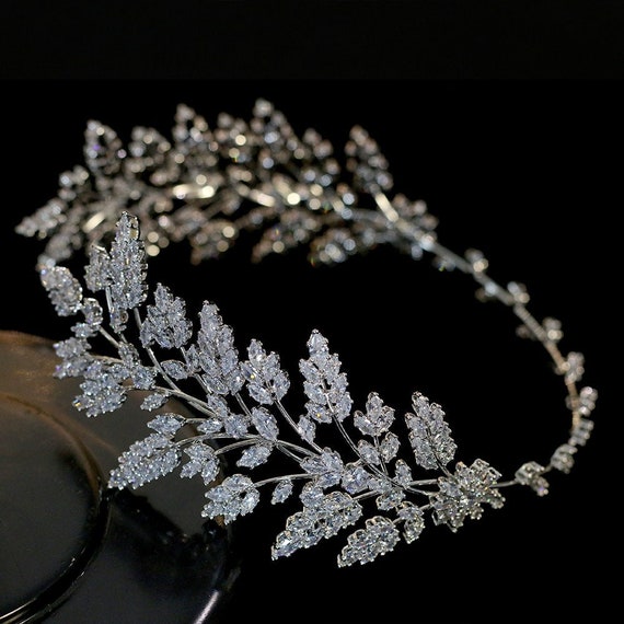 High Quality Tiara With Cubic Zirconia Wedding Crown Bridal - Etsy