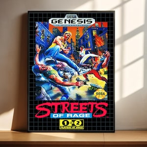 Streets of Rage 3 Sega Mega Drive Retro Poster – Vintage Gaming Art