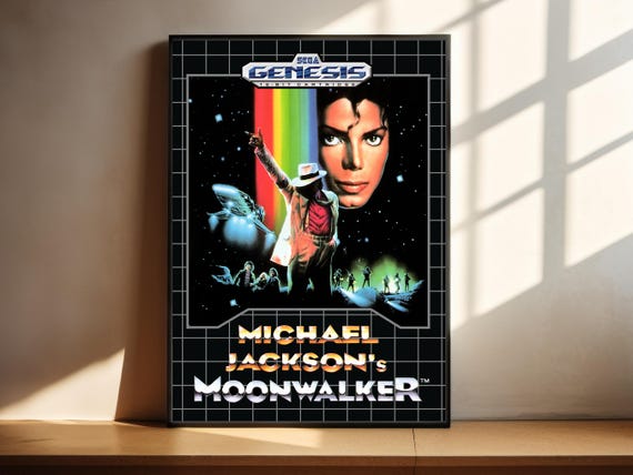 Moonwalker Michael Jackson Retro Sega Genesis Game Poster Art Wall