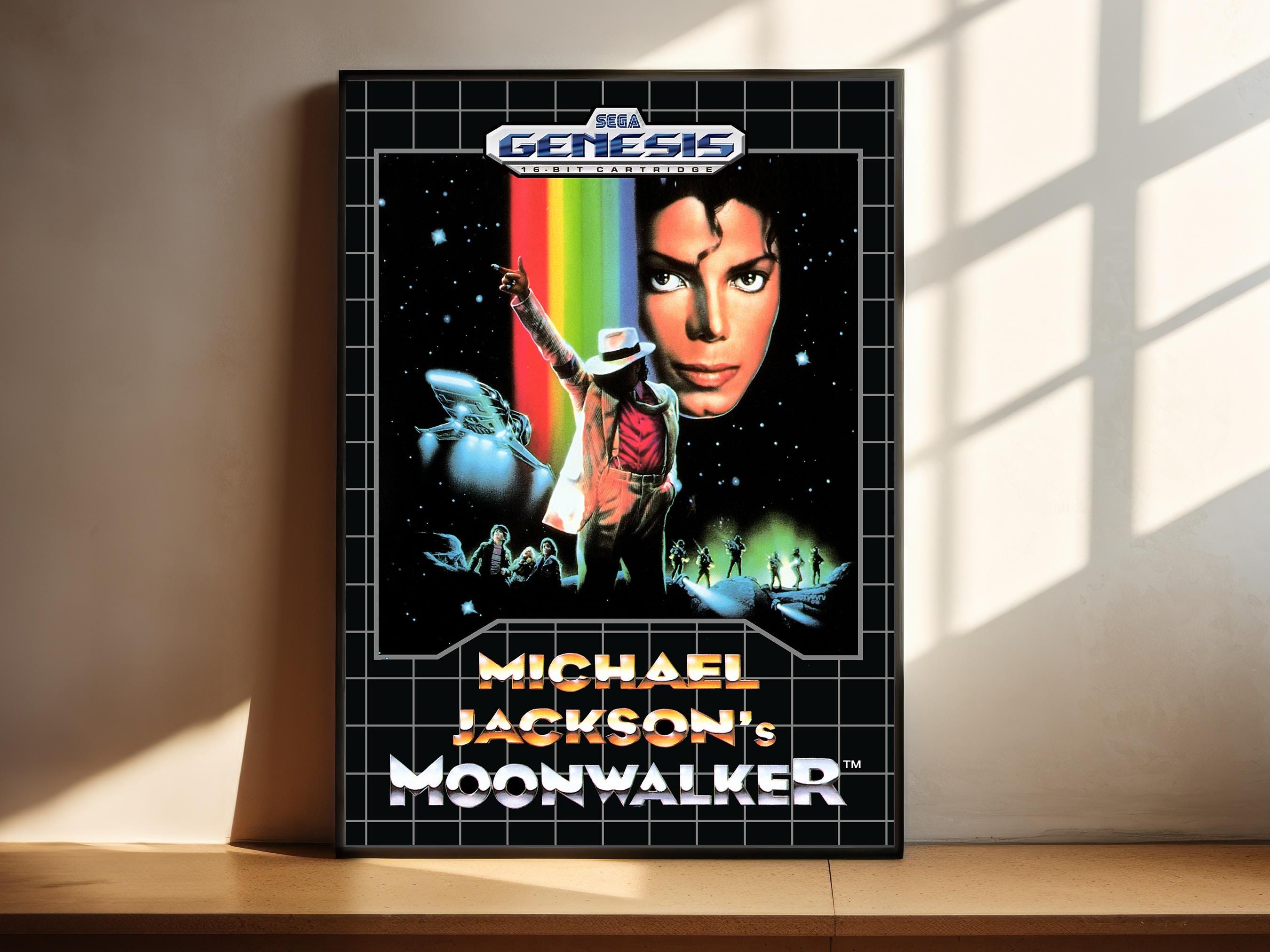 Moonwalker Michael Jackson Retro Sega Genesis Game Poster Art Wall