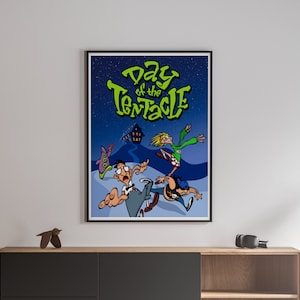 Day of the Tentacle 1993 Retro Video Game Poster 18 x 24 inches