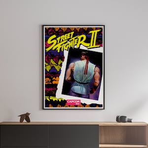 Street Fighter 2 1991 Capcom Arcade Retro Video Game Poster 18 x 24 inches