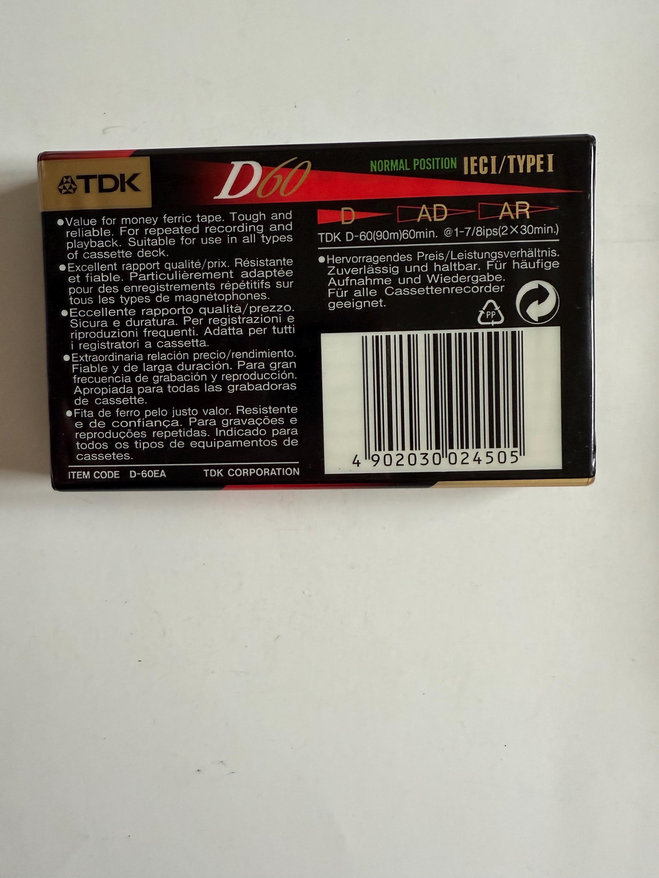 TDK D 60 ブランク新品未開封カセットテープ - Etsy 日本