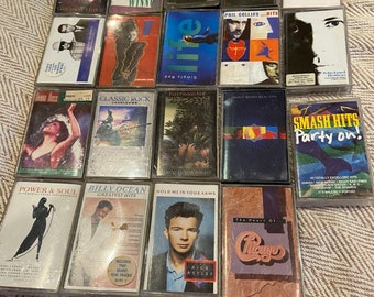 Vintage Cassette Tapes various prices various artists including Phil Collins,Level 42,Rick Astley,Madonna
