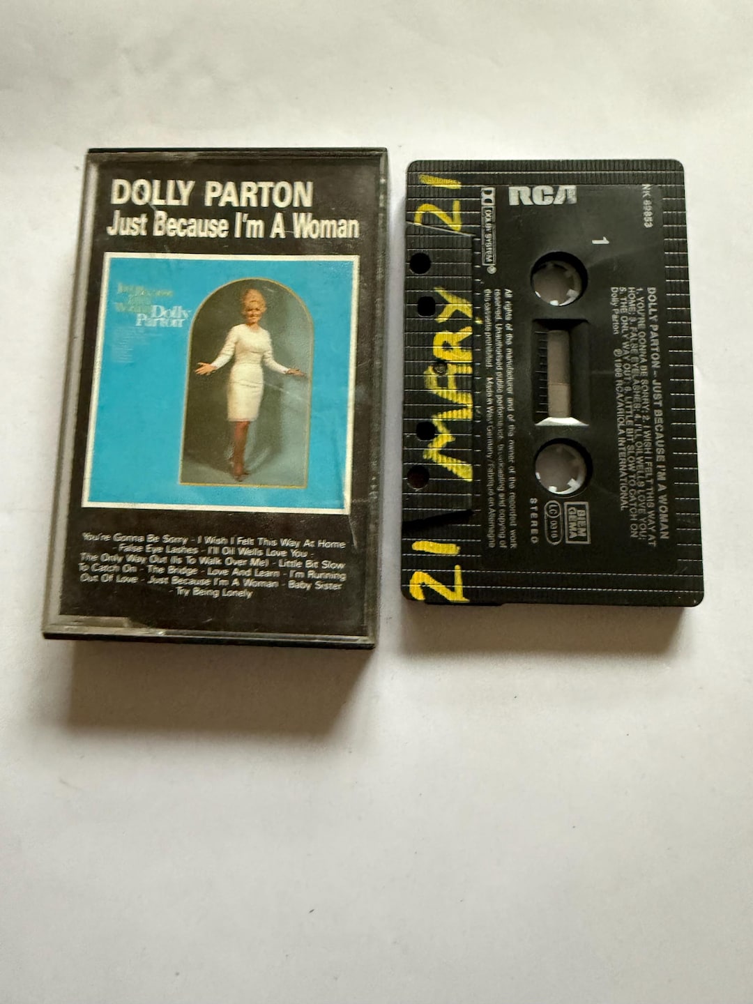 Dolly Parton Just Because I’m A Woman Writing on Cassette Tape - Etsy