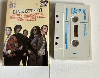 Live Stiffs Wreckless Eric,Ian Dury,Elvis Costello,Nick Lowe Cassette Tape