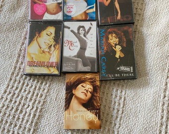 Cassette Singles Mariah Carey,Celine Dion,Shania Twain some sticker marks on spine