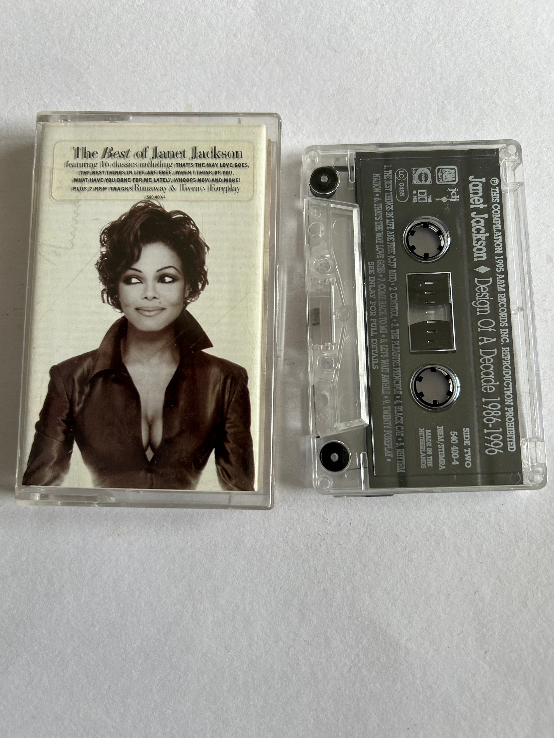 Janet Jackson Design of A Decade 1986-1996 Best of Cassette Tape - Etsy, image size:2250x3000