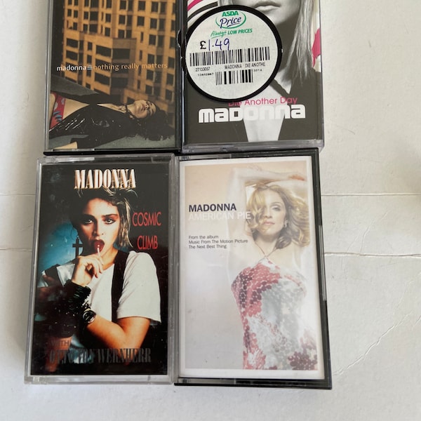 Madonna,Rem,REM some stickers on spine of cardboard sleeves
