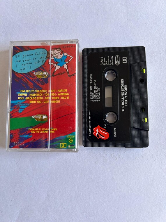 The Rolling Stones Dirty Work Cassette Tape - Etsy 