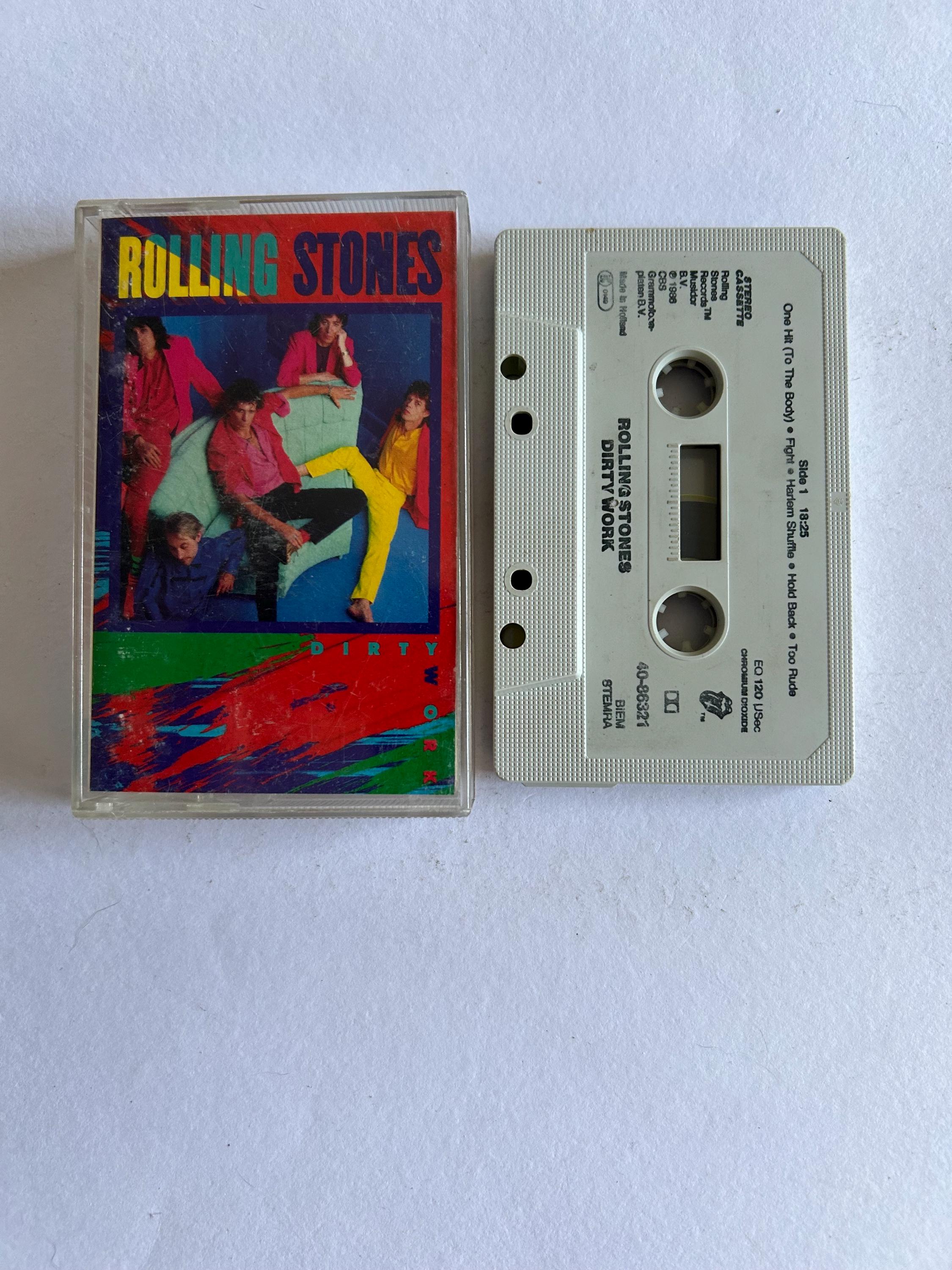 The Rolling Stones Dirty Work USA Cassette Tape - Etsy 