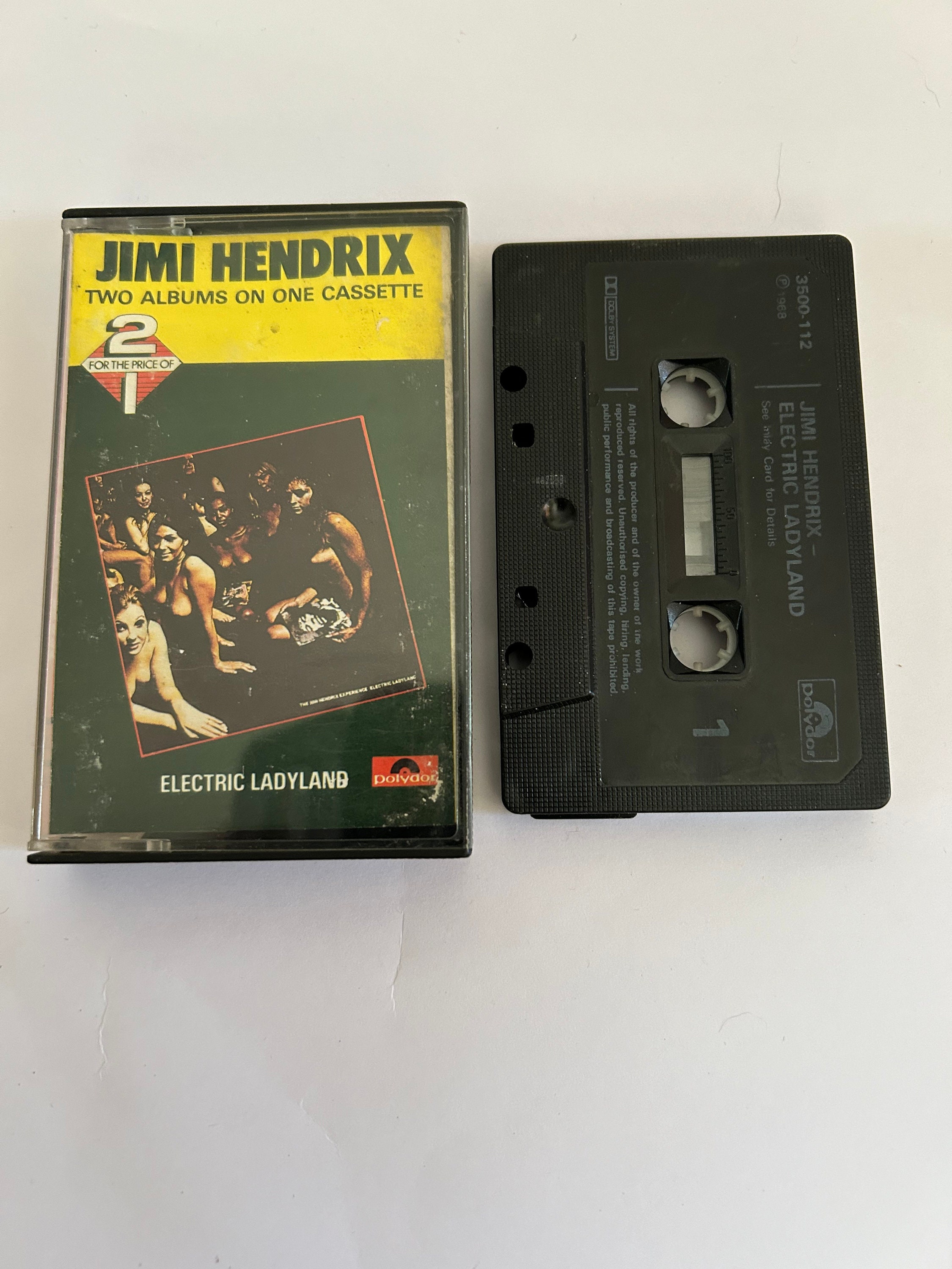 Jimi Hendrix Electric Ladyland 2 on 1 Marks on Sleeve Cassette