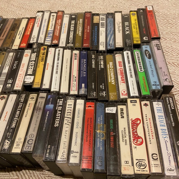 A-C Cassette Tapes various artists inc.Bad Company,Bananarama,Bangles,Aswad,Beach Boys,Black,Blasters,Bad Boys Inc,Altered Images,Carmel