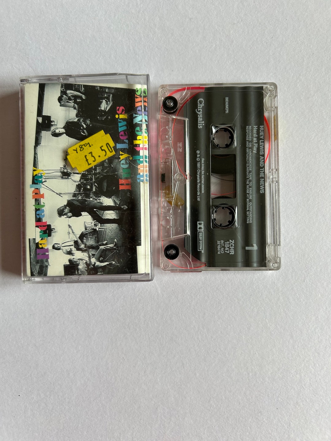 Huey Lewis and the News Hard at Play Cassette Tape Etsy