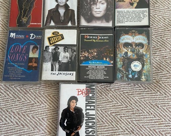 Michael Jackson,Janet Jackson,Jacksons,Belinda Carlisle,Suzanne Vega,Kate Bush,stickers on spine of card board sleeves