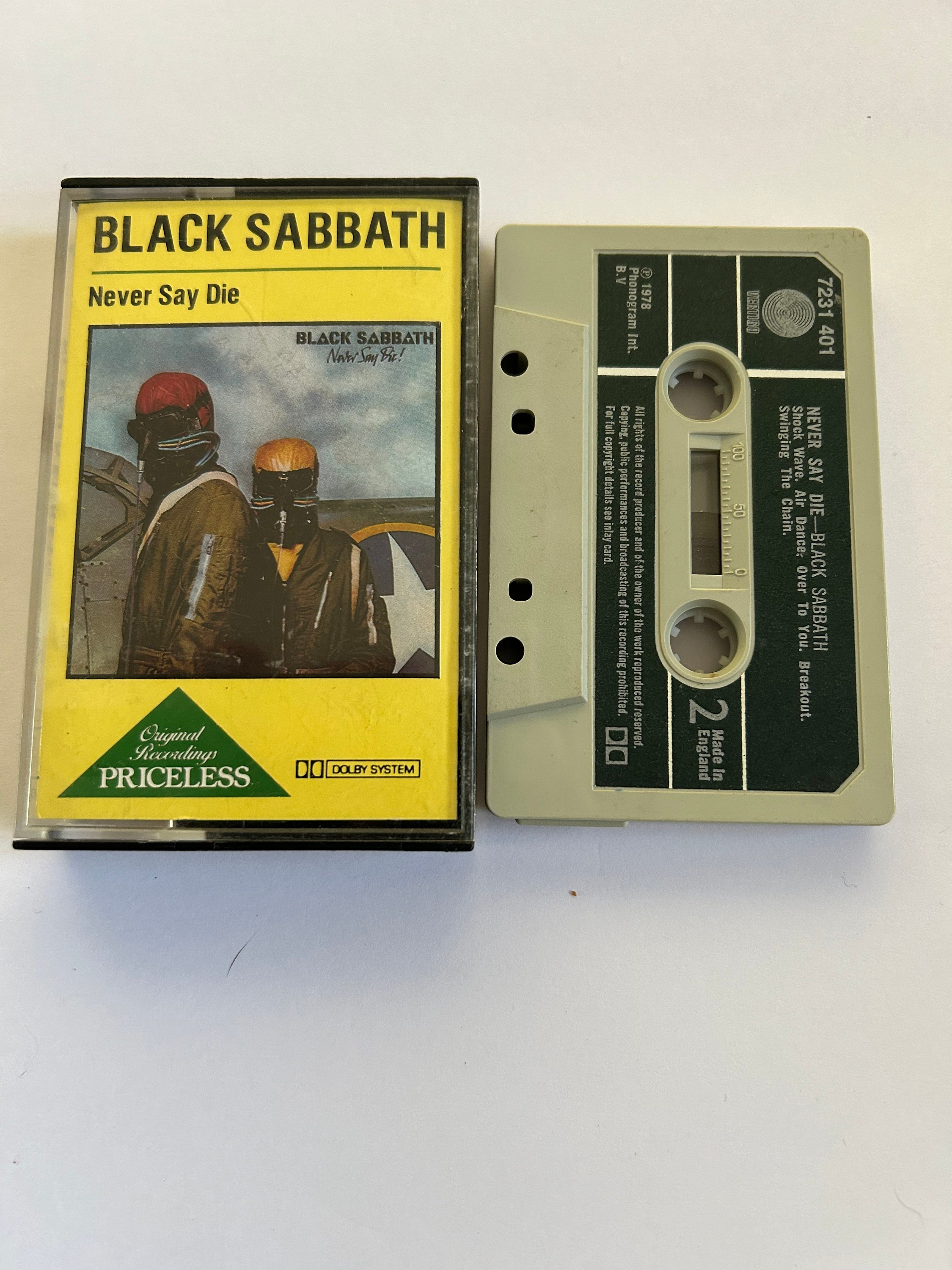 Black Sabbath Never Say Die Cassette Tape