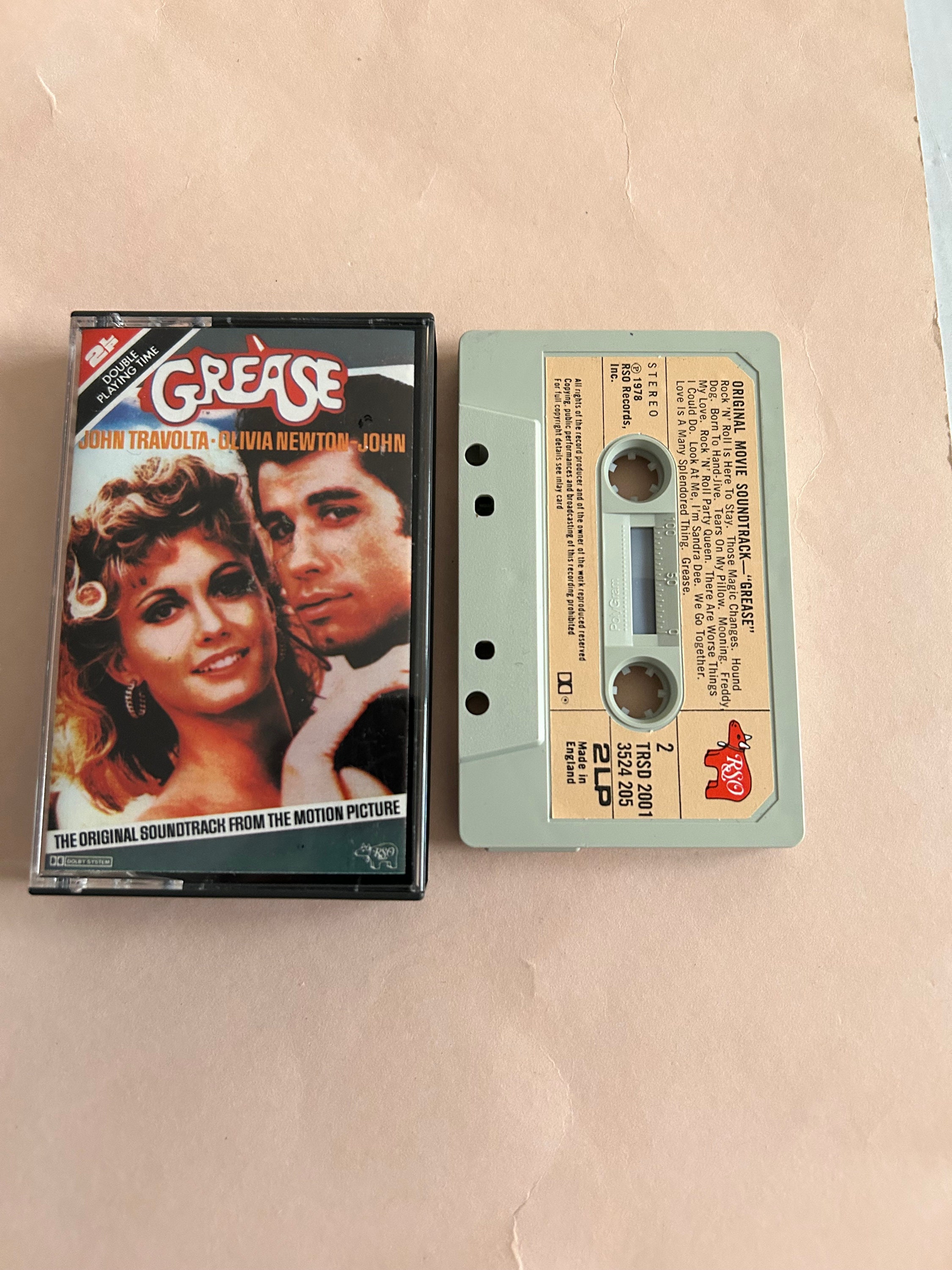 Grease Soundtrack Paper Label Cassette Tape Etsy