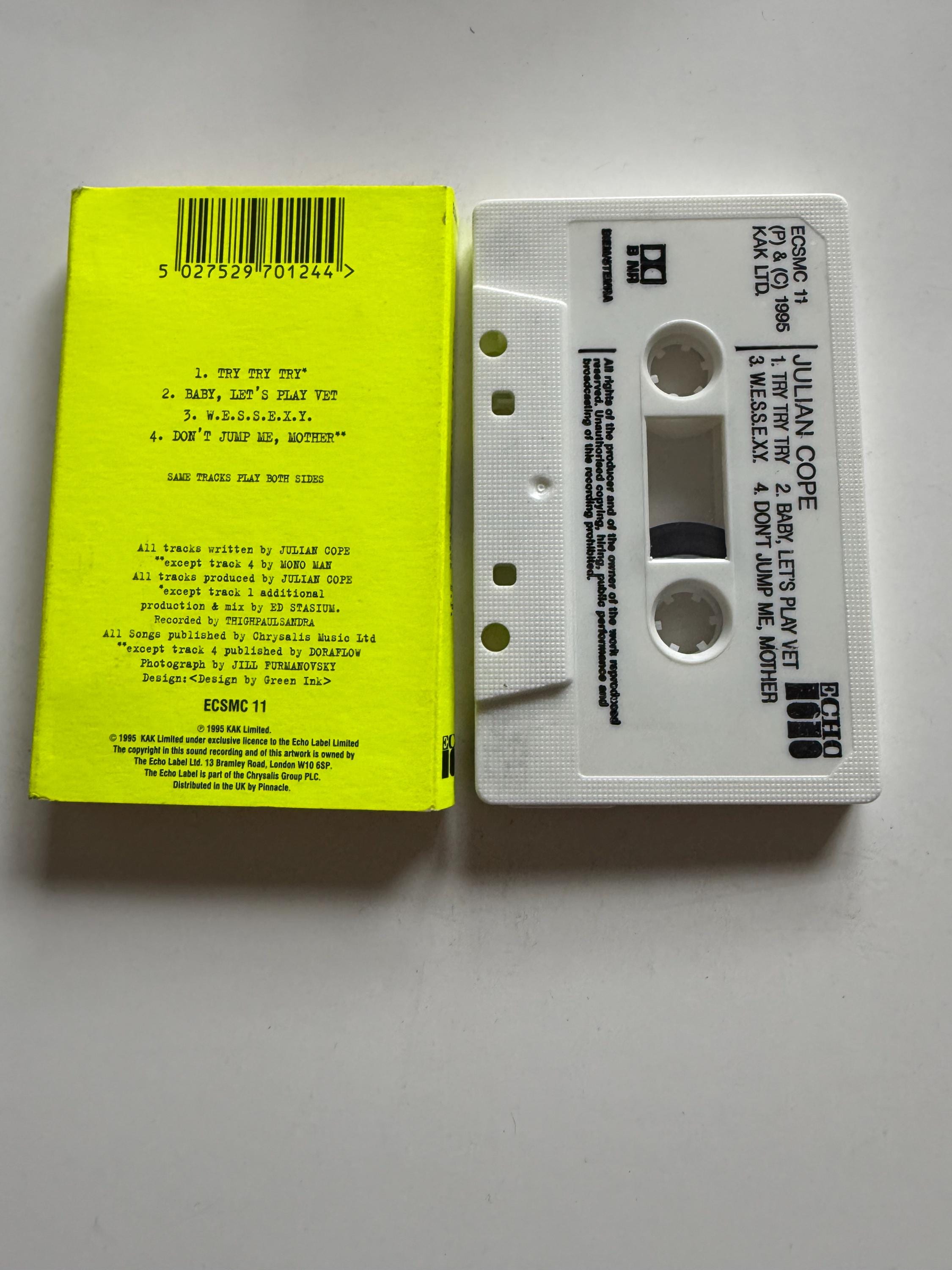 Julian Cope Try Try Try 4 Track EP Cassette Tape - Etsy New Zealand