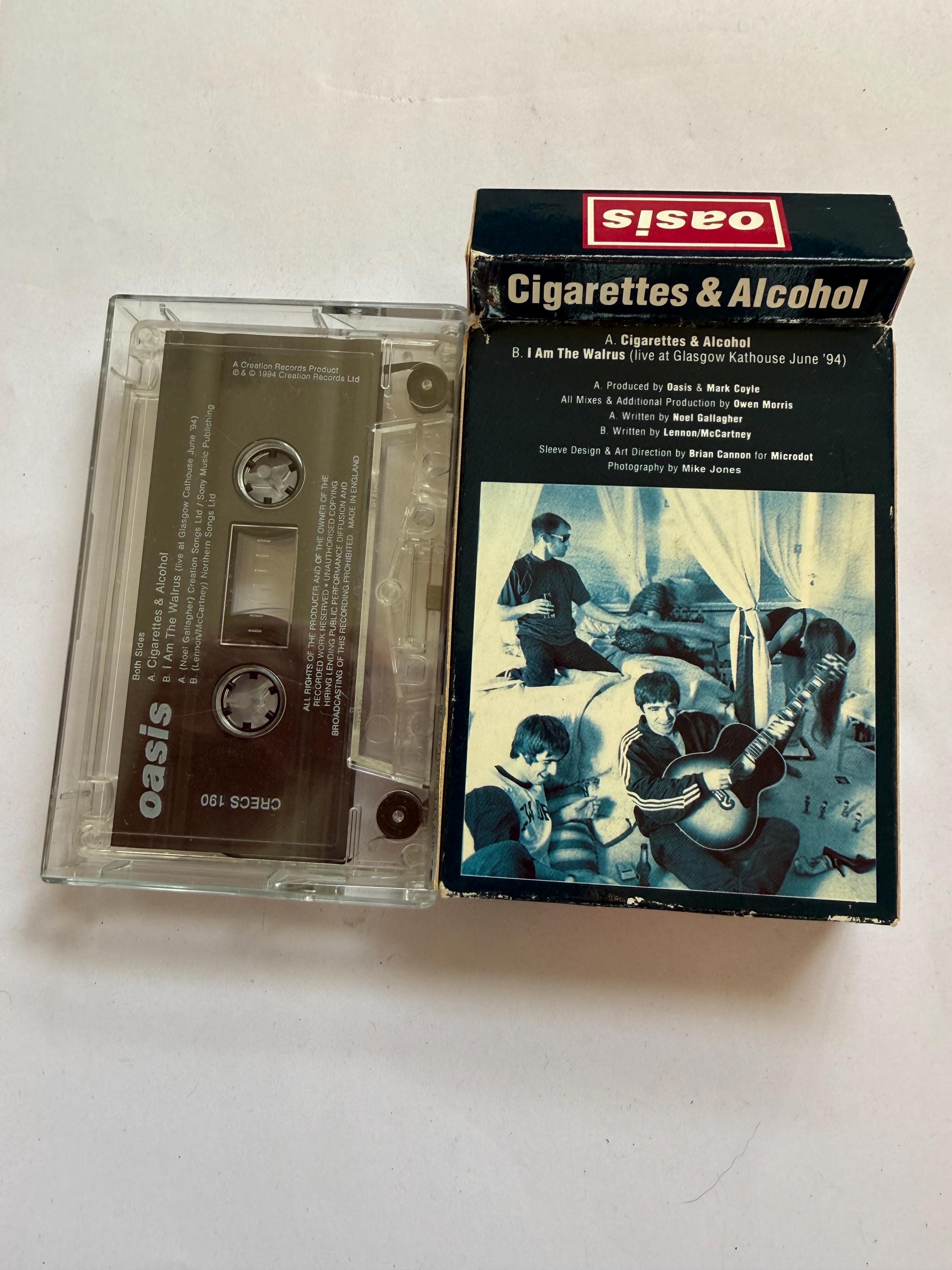 Oasis Cigarettes and Alcohol Cassette Tape