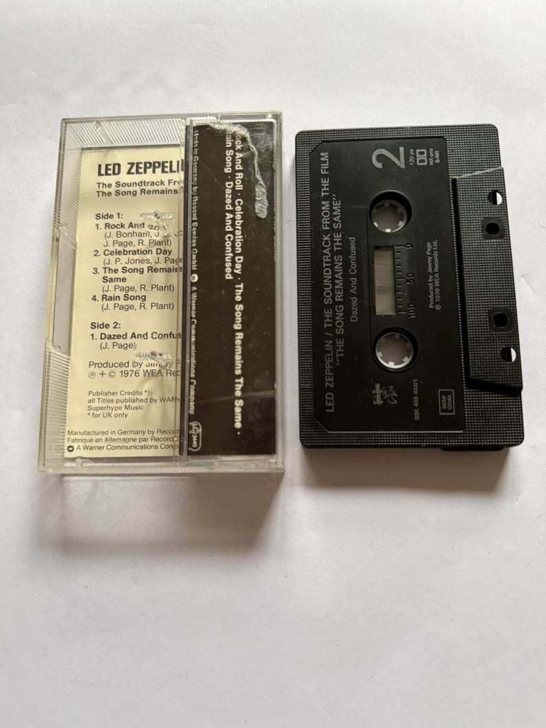 Led Zeppelin One Tracklist Led Zeppelin Song Remains the Same Vol 1 Cassette Tape Only - Etsy