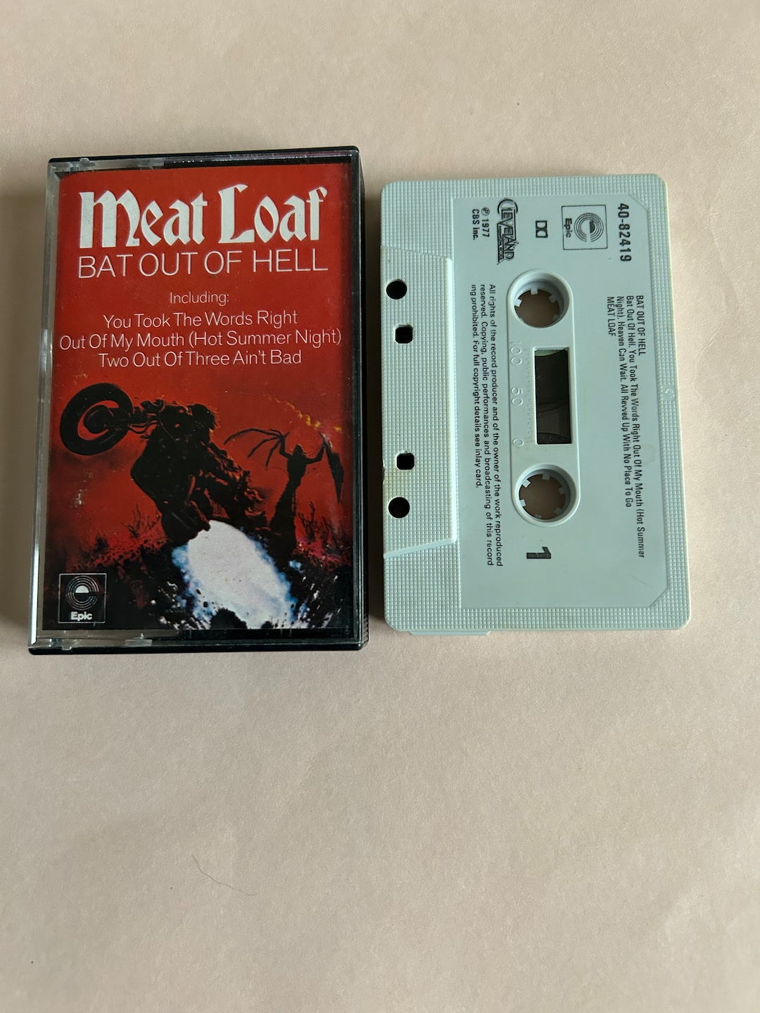 Meat Loaf Bat Out of Hell Cassette Tape Etsy