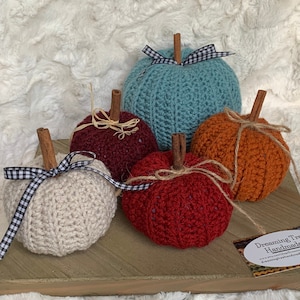 Pumpkin Decor, Crochet Stuffed Pumpkin, Handmade Pumpkin, Rustic Yarn Pumpkin, Fall Accents, Autumn Table Decor, Harvest Home Decor