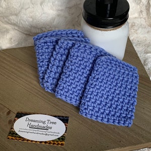 Crochet Nylon Kitchen Scrubbers | Handmade Crochet Kitchen Scrubs | Reusable Eco Friendly Kitchen Dish Scrubs | Pot Scrubbers | Set of 5 |
