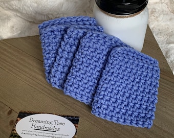 Nylon Kitchen Scrubbers | Eco-Friendly | Dish Cleaning Sponge | Crocheted Pot Scrubber | Handmade | Set of 5