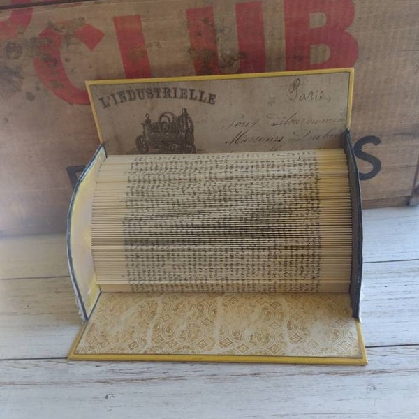 Altered book ephemera holder, junk journal storage, fauxlodex, guest card holder