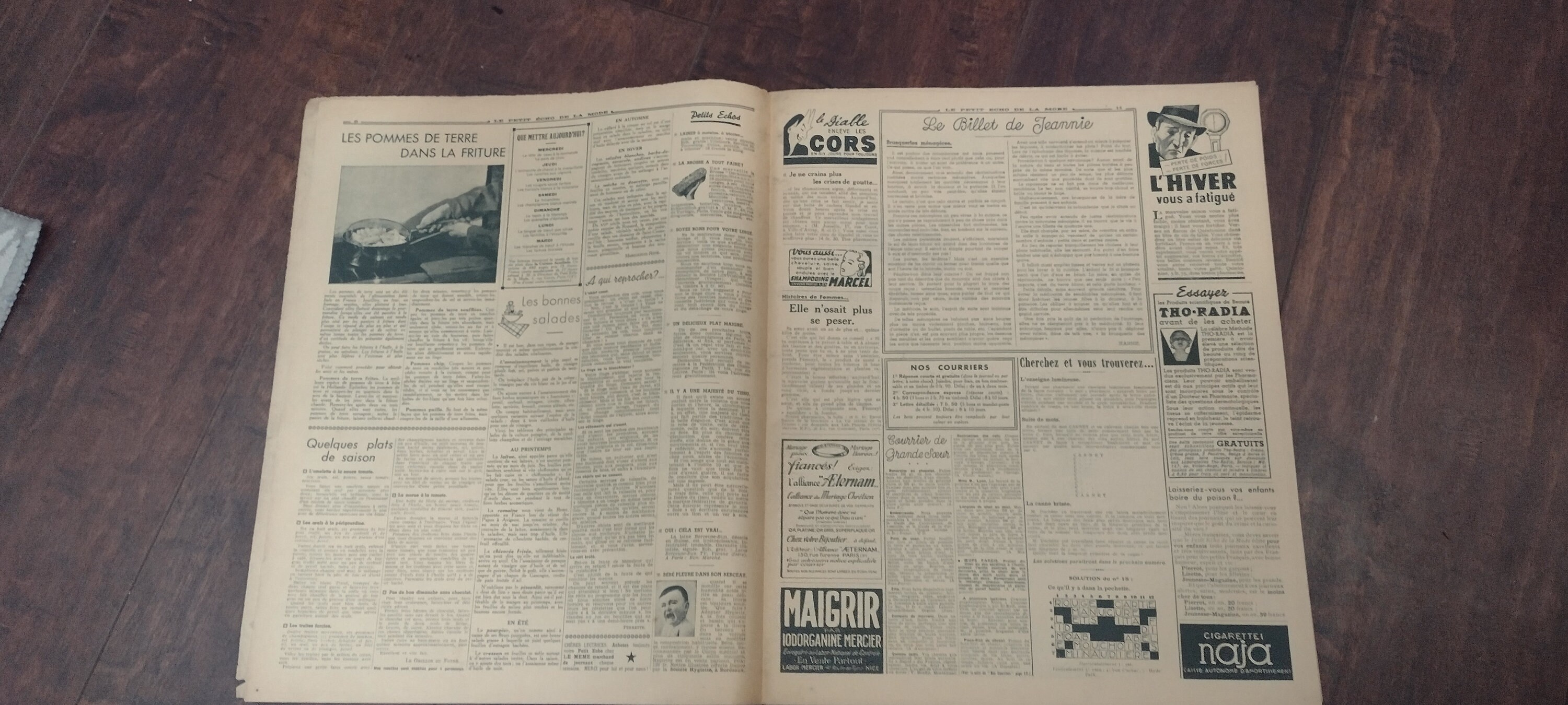 Le Petit Echo de la Mode année 1947, Ancien magazine Français N°37