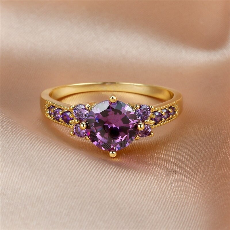 Sterling Silver Purple Stone Ring Sz 6 ~ 6.1g ~10-I987 | eBay