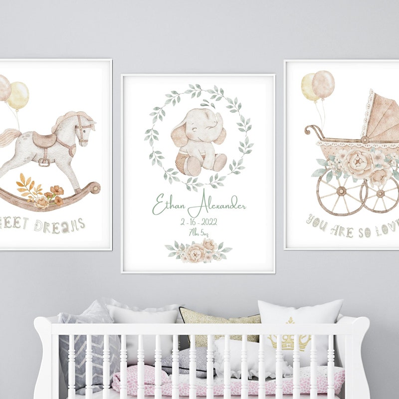 Elephant Nursery Art - Etsy