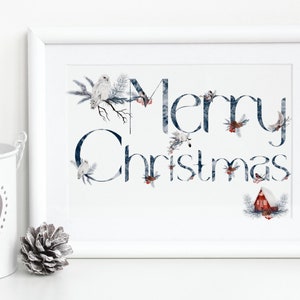 Pacote de cartões e pôsteres de Feliz Natal, PDF para download instantâneo, cartão de Natal para impressão, pôster digital de Natal, cartão personalizado