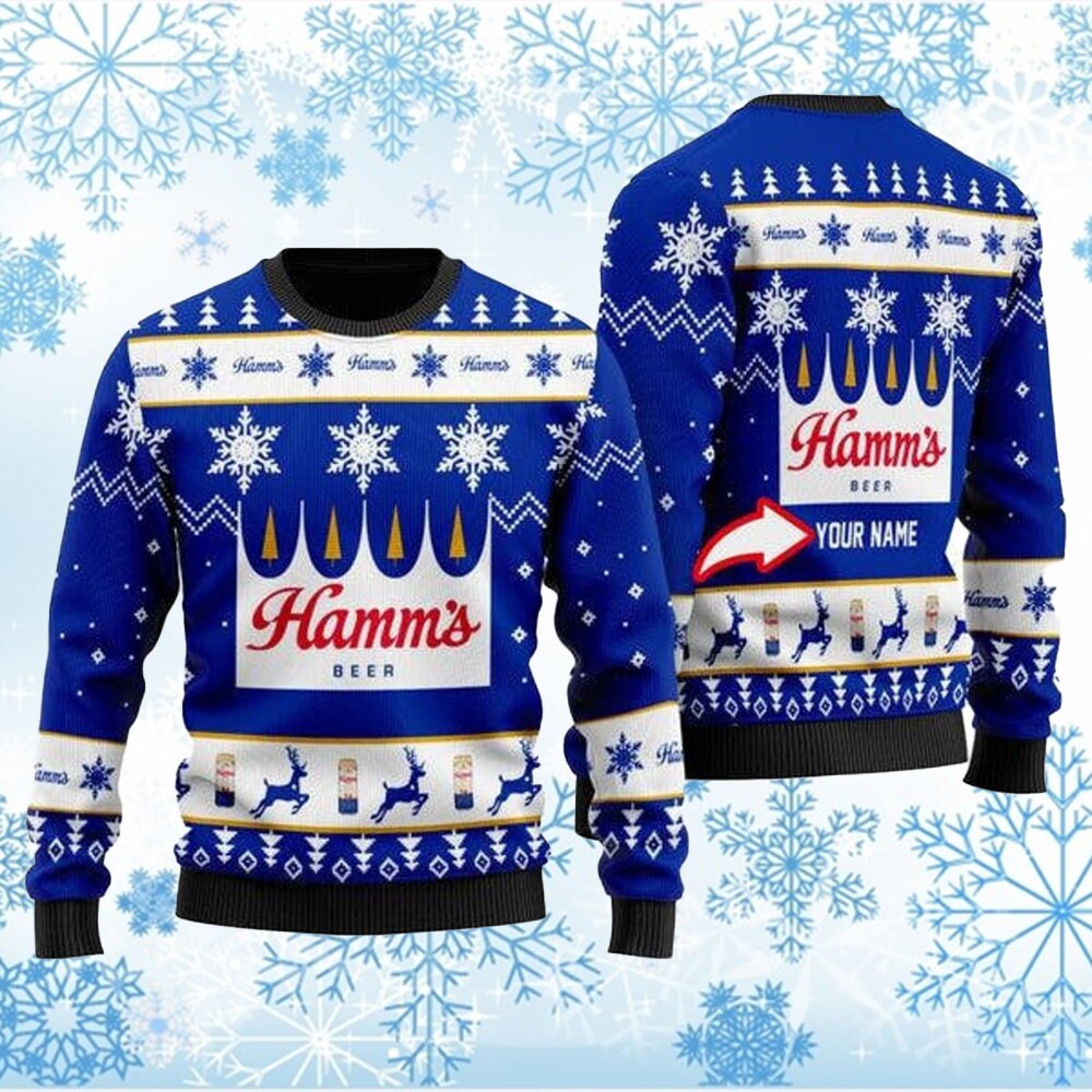 Personalized Funny Hamm's Christmas Ugly Sweater
