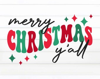 Merry Christmas y'all PNG, Christmas PNG, Christmas Sublimation Designs, Sublimation Graphics PNG, Files for Cricut, Sublimation Svg, png