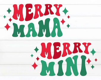 Merry Mama Mini PNG, Merry Mama Mini SVG, conception numérique, clipart, sublimation Png, Svg de Noël, sublimation de Noël, Noël Png