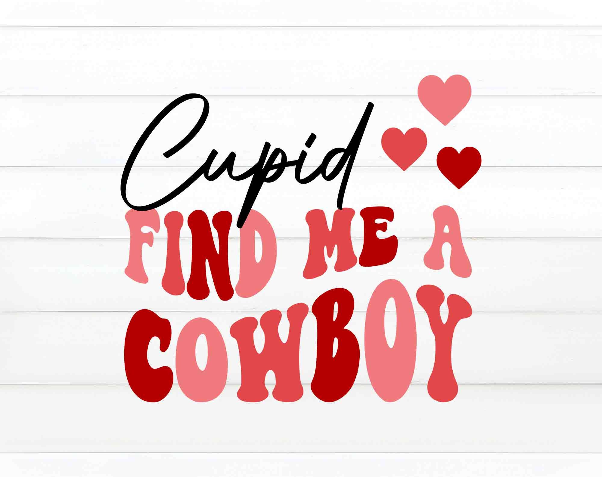 Cupid Find Me A Cowboy Women's Pajama Set, Cupid Find Me A Cowboy