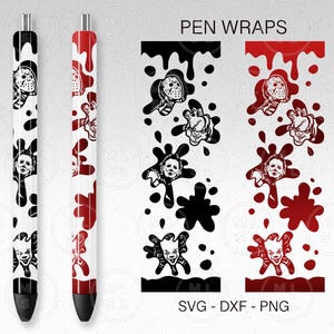 Halloween Pen Wrap Svg, Scary movie Pen Wrap Svg, Epoxy Pen Wrap, Pen Digital Template, Horror Pen Wrap, Scary Pen Wraps, Instant Download