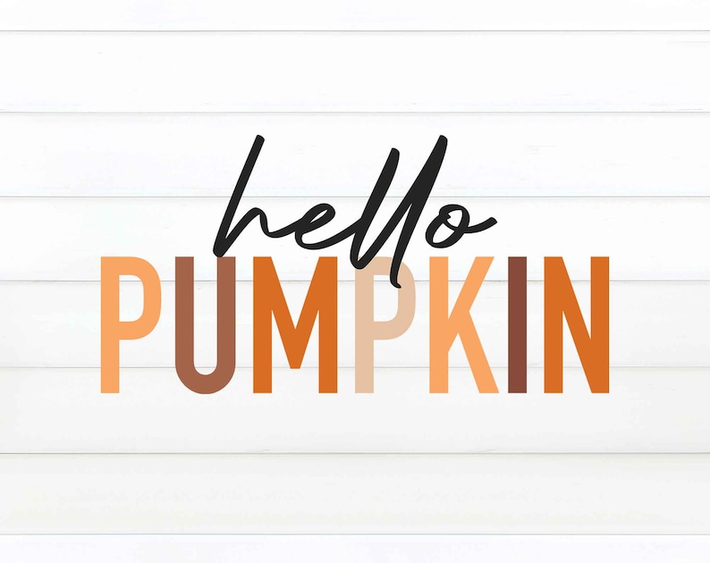 Hej pumpa SVG, Hej höst Svg, pumpa SVG, höstpumpa SVG, Halloween-tröja, höstdekor, Thanksgiving-skyltar, klippfil för Cricut bild 1