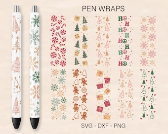 Zuckerstangen-Pen-Wrap-Svg-Bundle, Zuckerstange-Pen-Wrap-Svg, Epoxid-Pen, Stift-Wrap-Svg-Bundle, niedliche Weihnachts-Pen-Wrap, Weihnachtsgeschenk-Svg