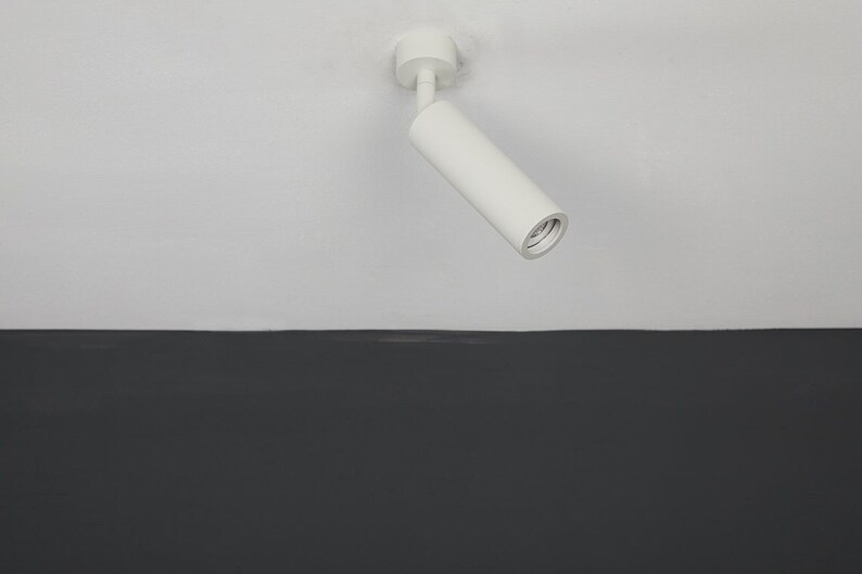 Brass Reading Spotlight, Minimalist Kitchen Island Light, Model SELINA White