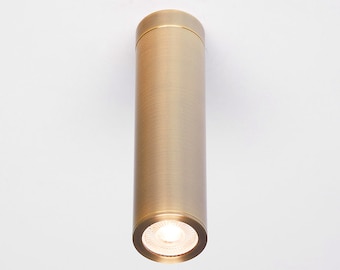 Brass Pendant Light, Copper Minimalist Lamp Bathroom Vanity Spotlight, Overhead Task Light, Black Cylinder Adjustable Spot light MODEL :EVA