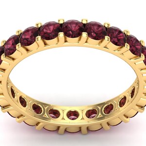 Antique Full Eternity Garnet Band Christmas gifts rings Full Eternity Anniversary Band Friendship Band 925 Sterling Silver engagement rings