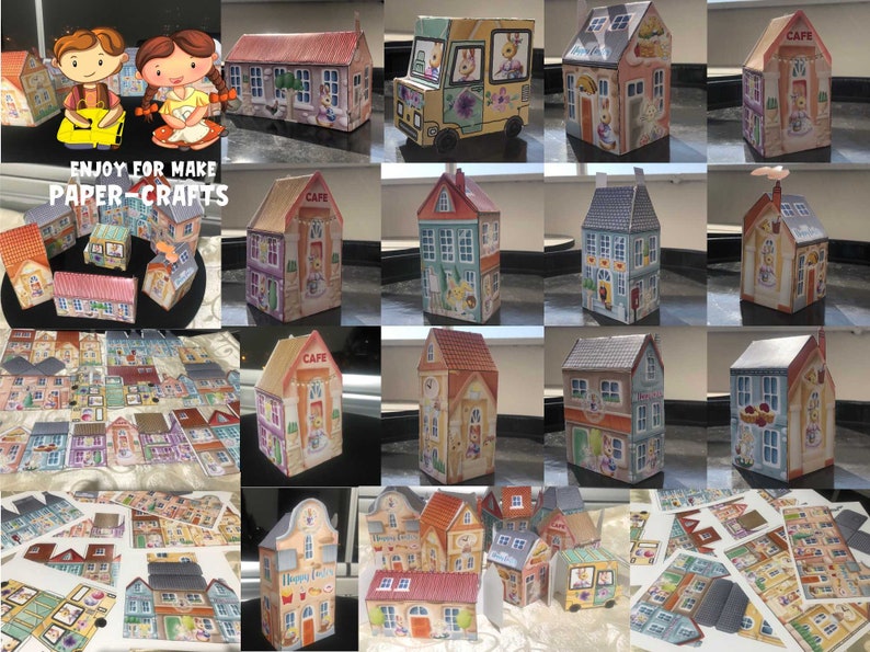 Easter City Papercrafts, Printable Template, Graphics, and Instructions ...