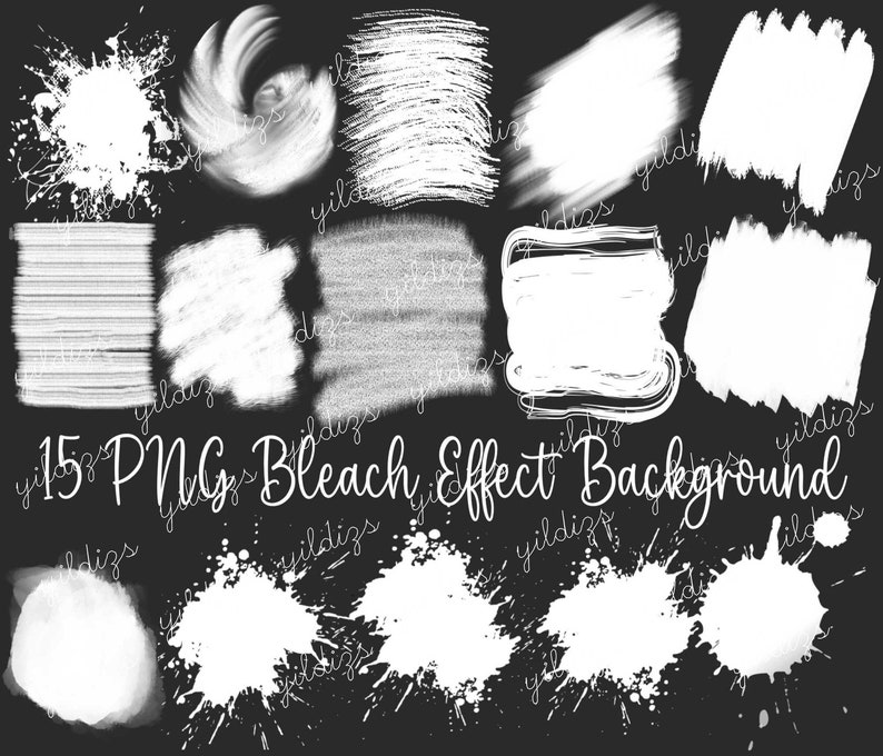 Bleach Effect PNG Bundle, Bleach Splash Effect Png, Bleached Tshirt