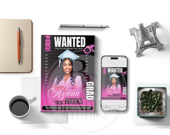 Graduation Booklet Canva Template, Editable 8-Page Program