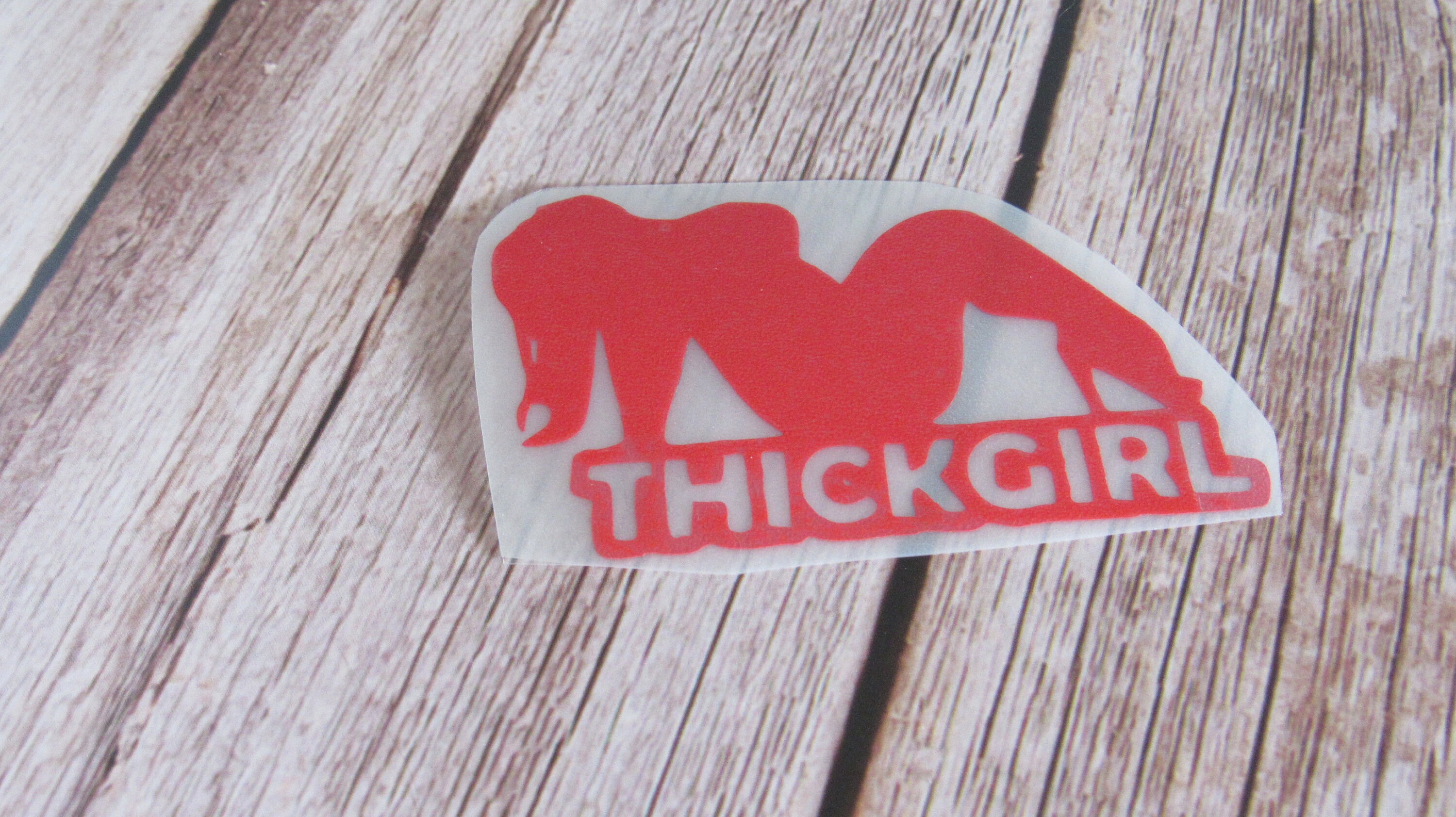 Thick Girl Decal, Permanent Vinyl, Window Decal, Car Decal Etsy