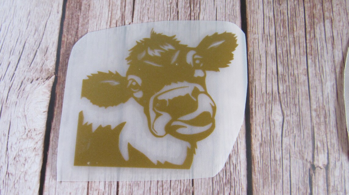 Cow Decal, Permanent Vinyl, Window Decal, Car Decal Etsy